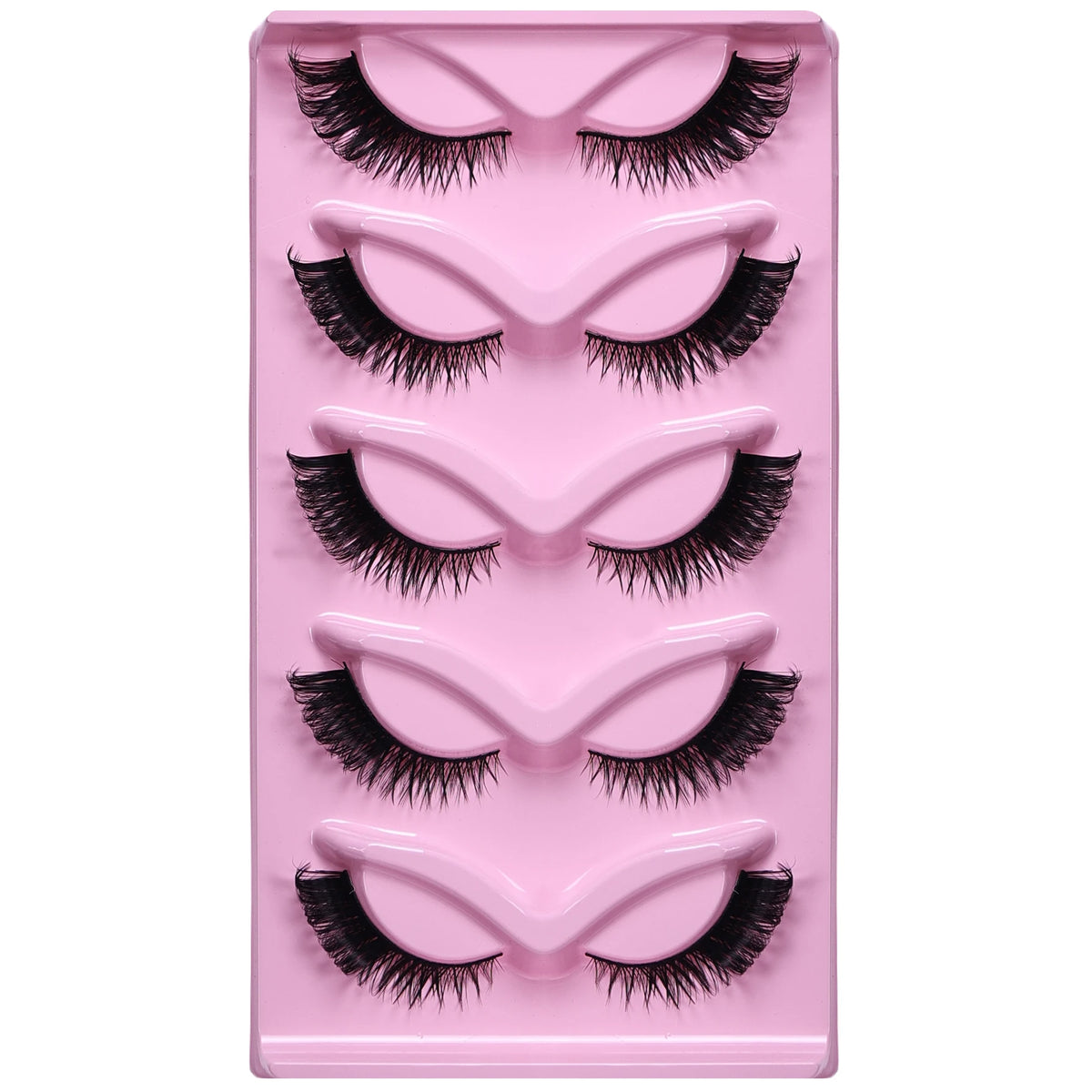5 Pairs Cat Eye False Eyelashes Eye End Lengthening Long Curling Thick Fluffy All-match Comfortable Fake False Eyelashes