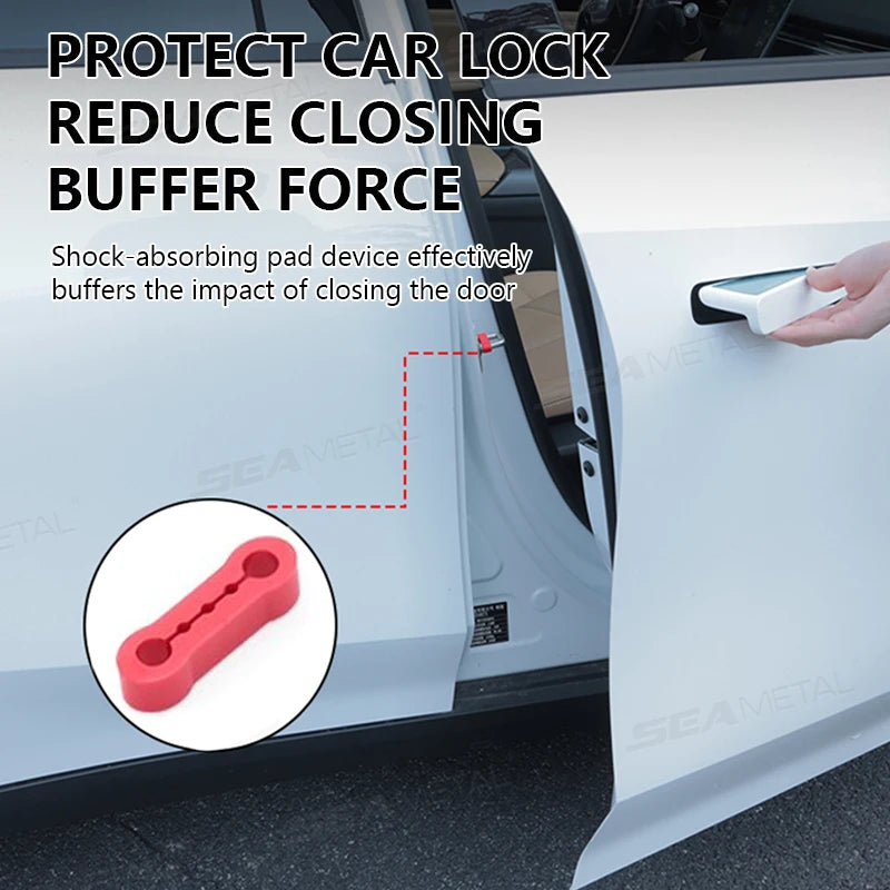 SEAMETAL 4pcs Universal Car Door Lock Damper Buffer Sillcone Deadener Seal Shock Absorber Noise Insulation for Car Accessories