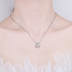 New 925 Silver Necklace Pendant Shining Zircon For Women Sterling-Silver Classics Fas alternate view