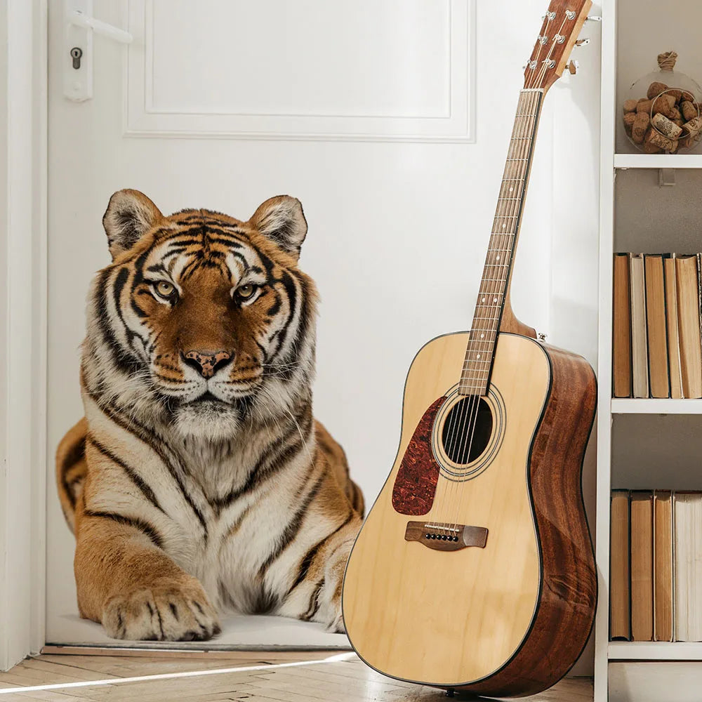Vibrant Tiger Wall Sticker | Peel Off Living Room Bedroom Decor detail view