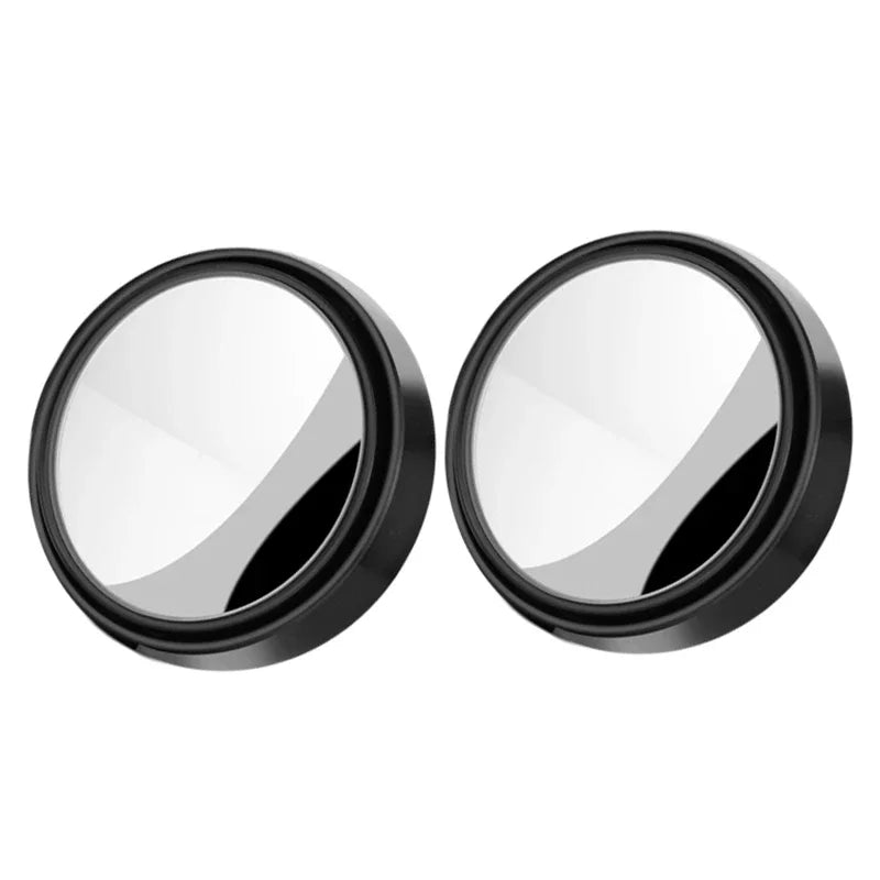 2Pcs Round Convex Blind Spot Mirror Wide-Angle Glass Rearview Mirror additional angle