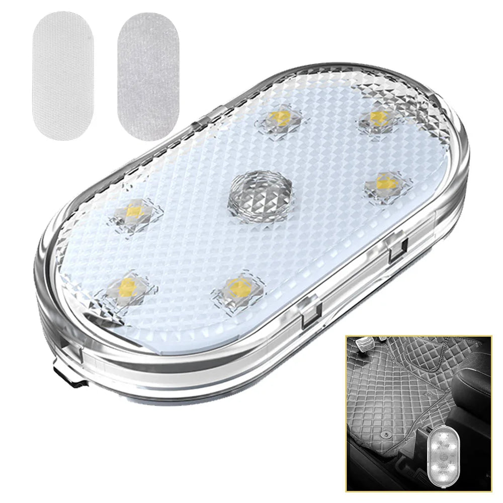 1pc Car LED Light Interior Lighting Atmosphere Lamp for Armrest Box Trunk Switch To additional angle