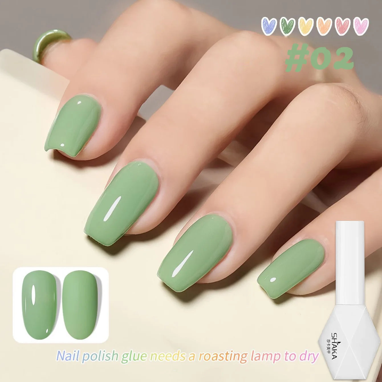 1-6pcs SHAKA Spring Ice Skin Naked Pink Gel Nail Polish 2026 New Style Versatile And lifestyle view