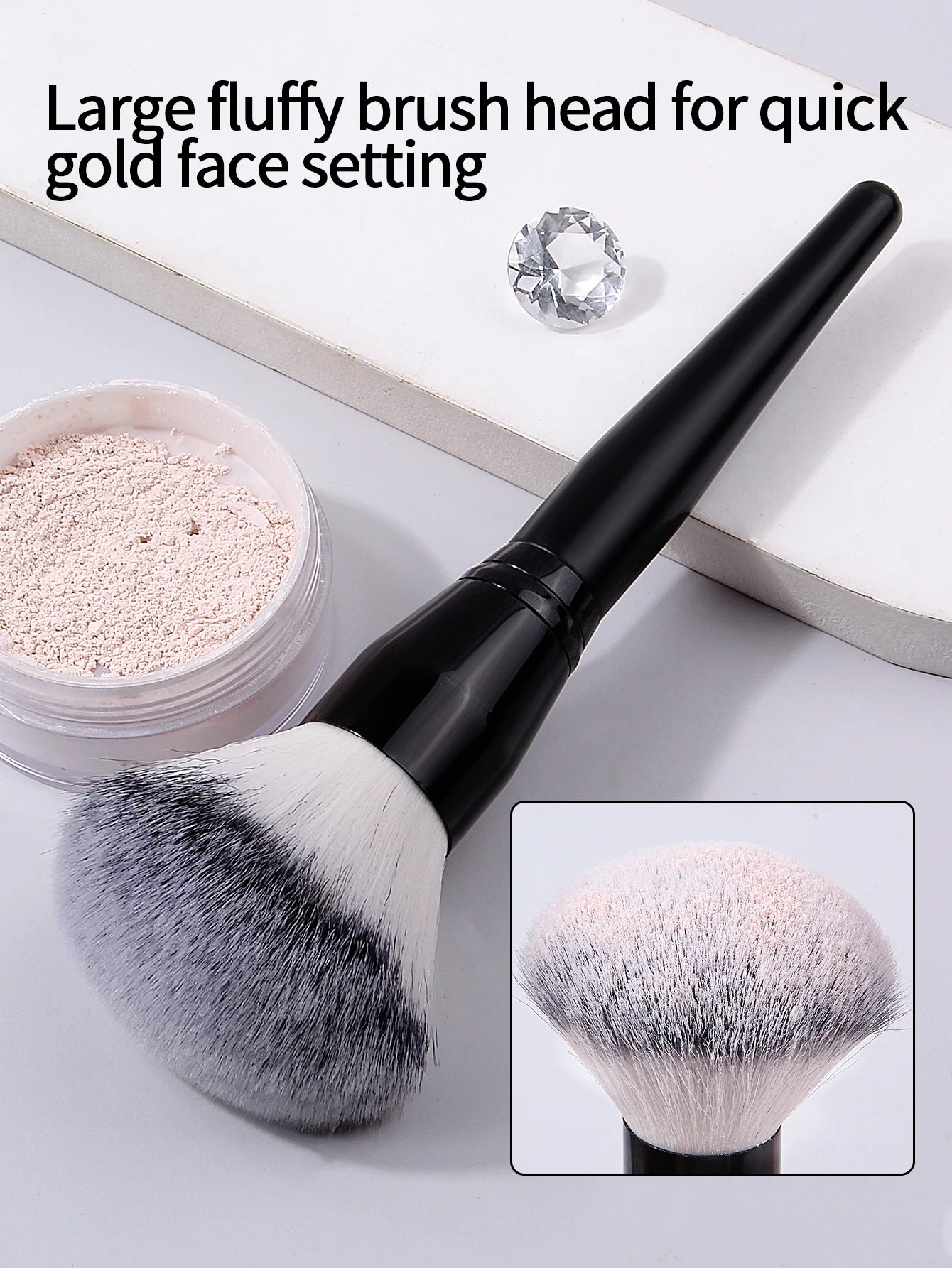 Professional Large Powder Brush | Super Soft Fluffy Blush Brush alternate view