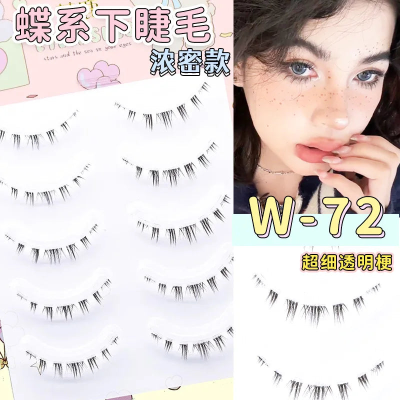 Menglu Natural Short Lower Lashes | Hand-Painted Style Fake Eyelashes additional angle