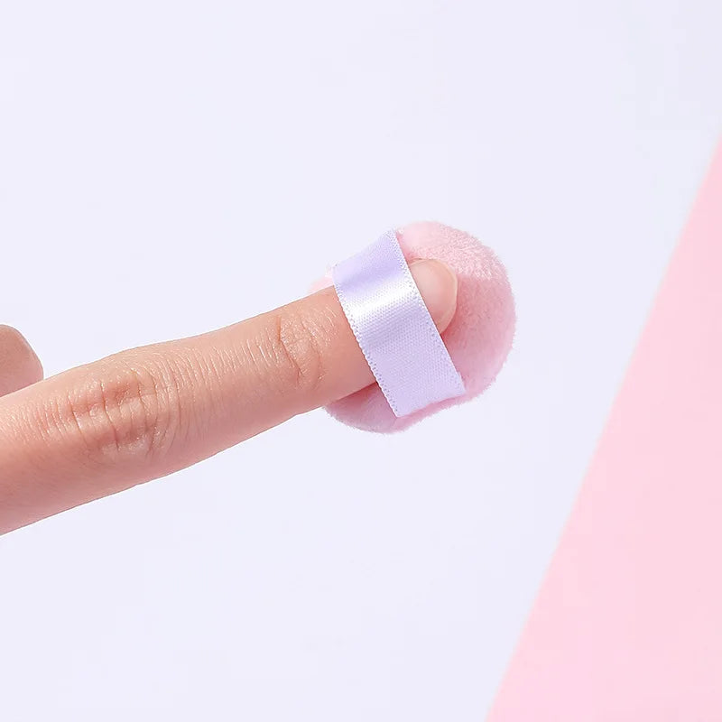 Mini Finger Puff Set | Professional Cosmetic Sponge for Concealer and Foundation close-up view