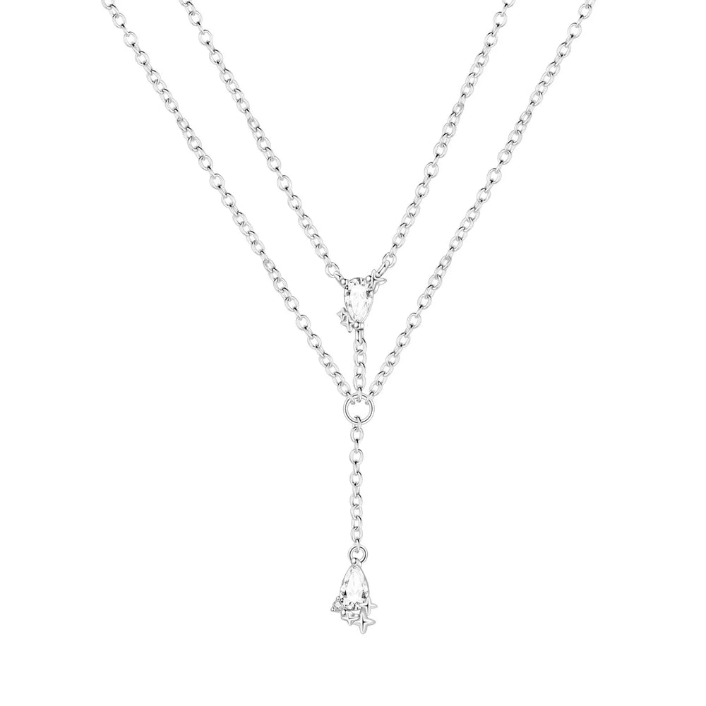 Romantic Pink Crown Heart Pendant Necklace Genuine 925 Sterling Silver Elegant Fine Jewe detail view