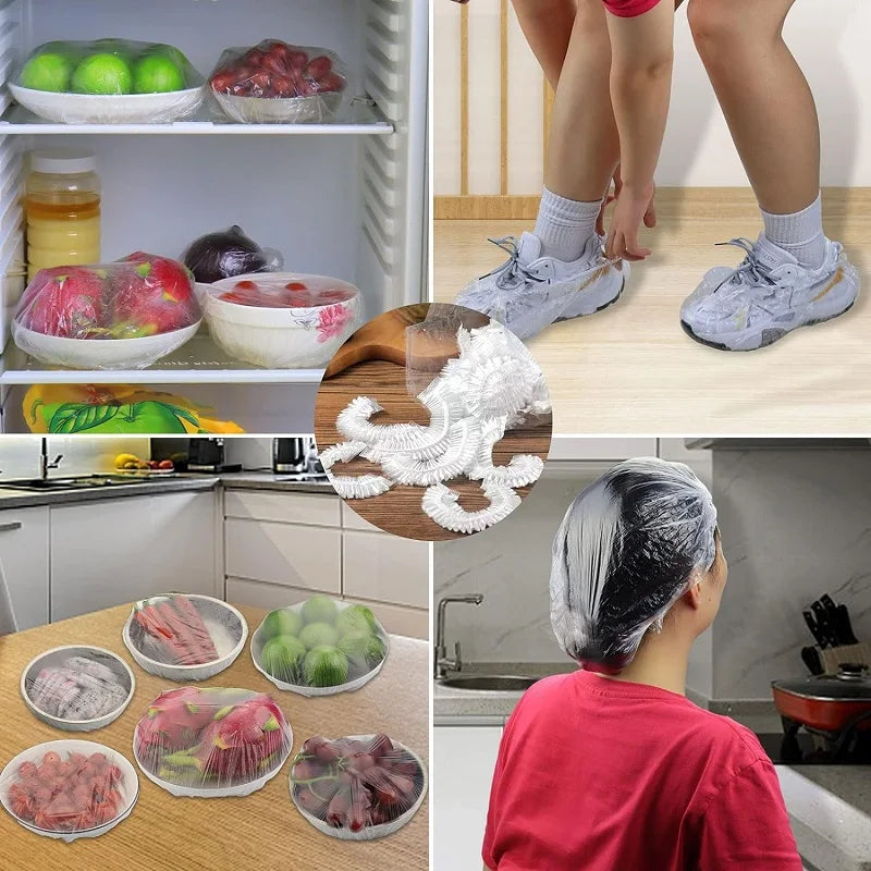 Cover Elastic Plastic Wrap Cover Food Grade Storage Bag Kitchen Organizer lifestyle view