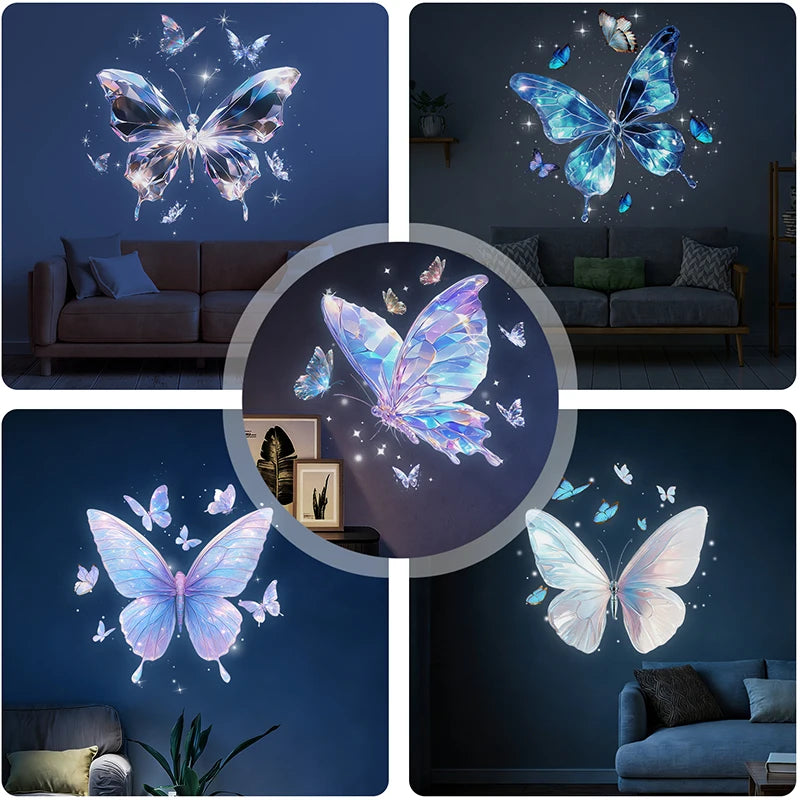 Colorful Butterfly Projection Light | 360° Rotating Night Light for Romantic Bedroom Dec detail view