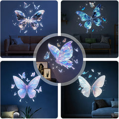 Colorful Butterfly Projection Light | 360° Rotating Night Light for Romantic Bedroom Dec detail view