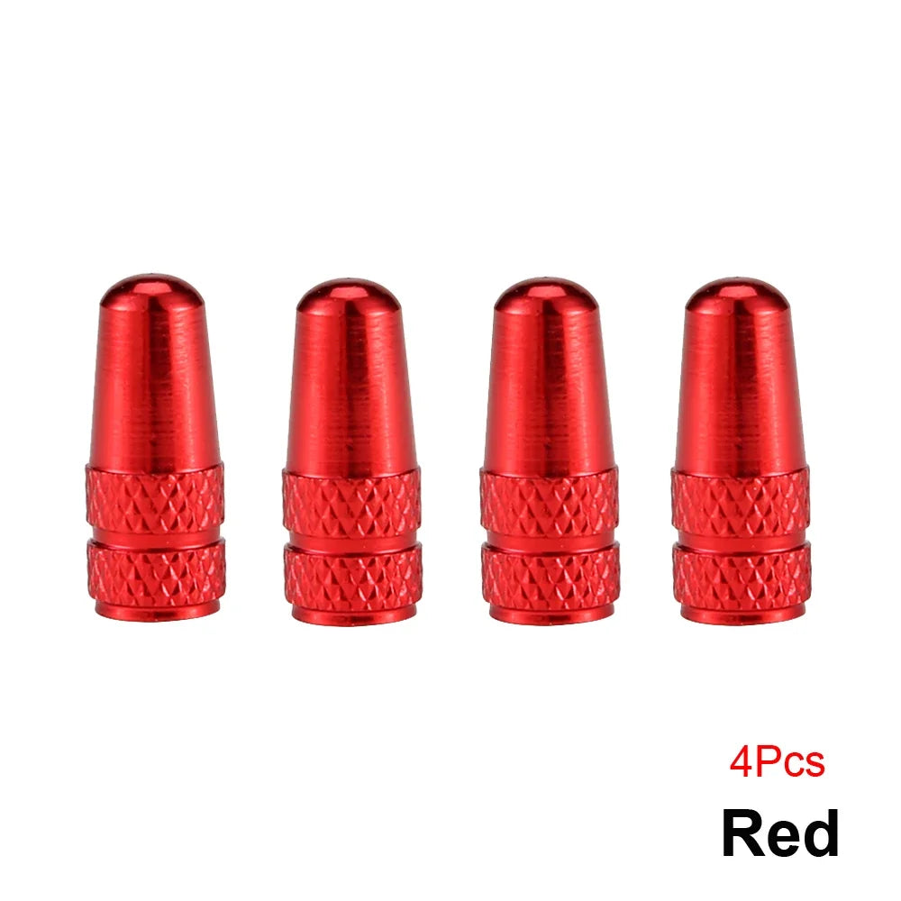 4Pcs Aluminum Presta Valve Caps close-up view