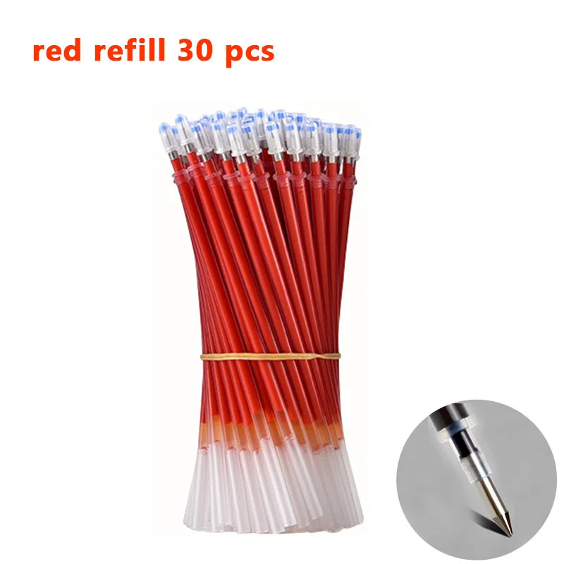 Pens Set Black Blue Red Refill Gel Pen Bullet Tip 0.5mm School lifestyle view