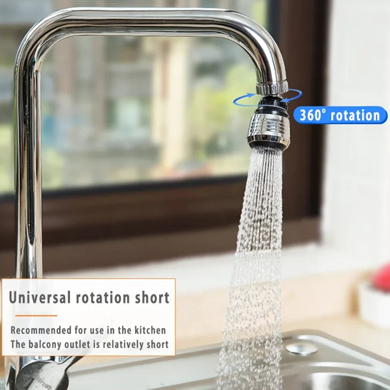 2 Modes 360 Rotatable Bubbler High Pressure Faucet Extender | Water Saving Kitchen Ac lifestyle view