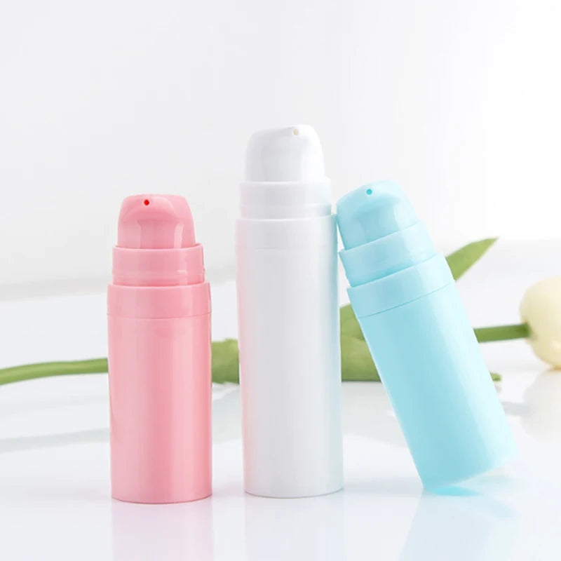 5/10/15ml Empty Airless Pump Bottles Mini Lotion Vacuum Cosmetic Containers Women Make close-up view