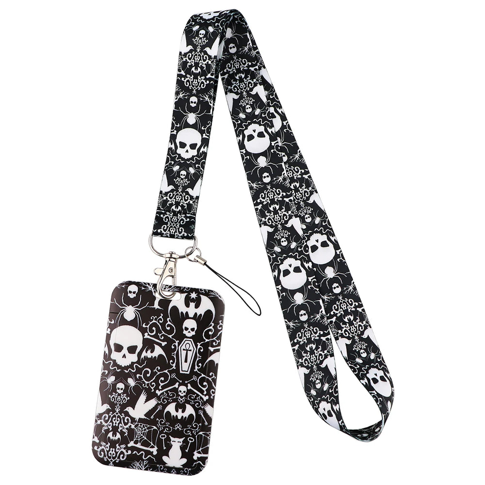 Human Skeleton Lanyard Card Holder Neck Strap for key ID Card Phone Straps Badge Holder detail view