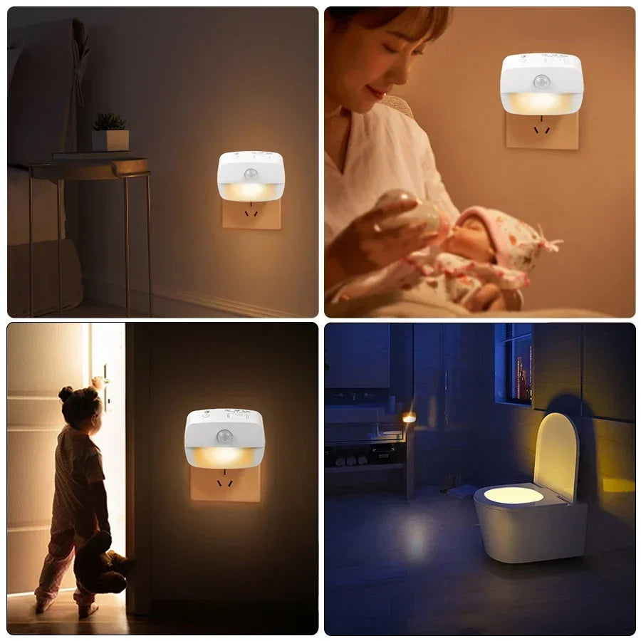 Motion Sensor Night Light | LED Plug-in PIR Lamp for Hallway, Stairs, Bedroom detail view