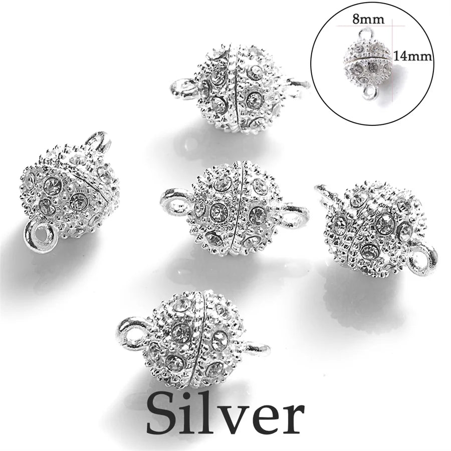 Heart Round Magnetic Clasps Set | DIY Jewelry Connector Charms alternate view