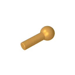 Gobricks Bar 1L with Tow Ball | Compatible Building Block Technical Parts close-up view