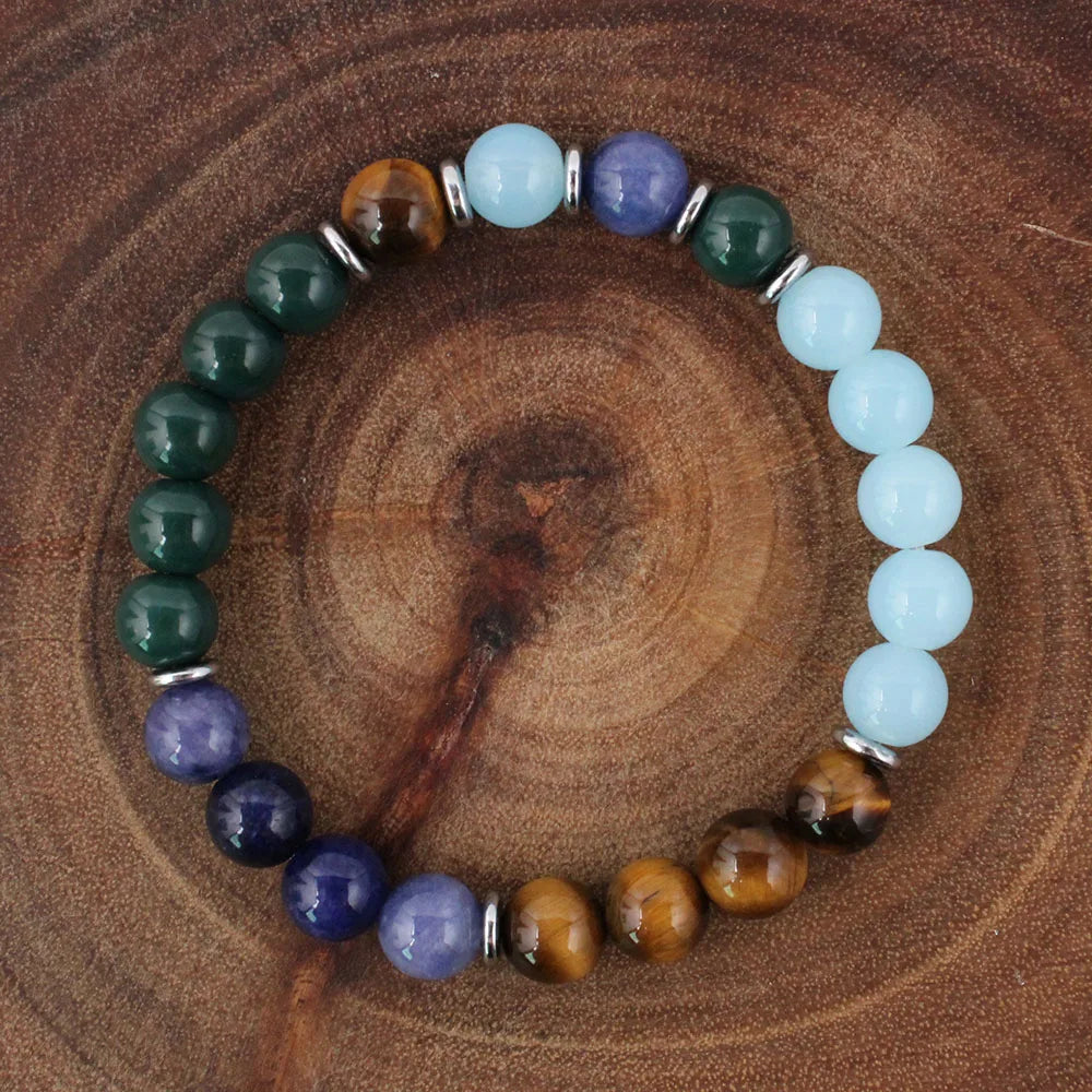 Rich Money Bracelet Women Tiki Bohemian Natural Stone Tiger Eye Stone Bangles Trendy alternate view