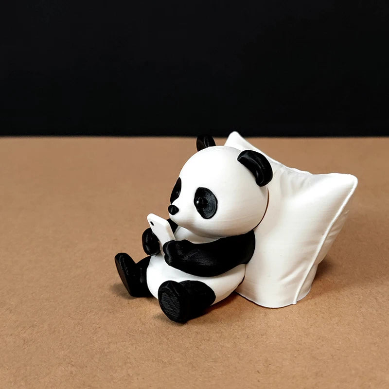 Panda Sculpture Ornament, Desktop Office Decoration, Car Decor, Creative Animal Model alternate view