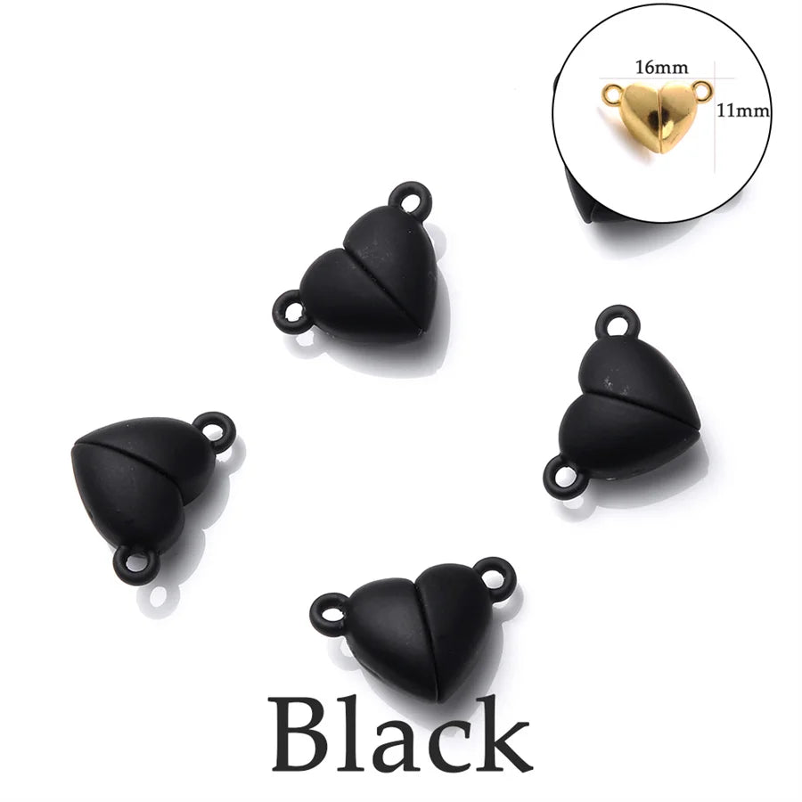 Heart Round Magnetic Clasps Set | DIY Jewelry Connector Charms alternate view