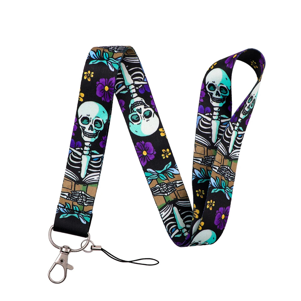 Human Skeleton Lanyard Card Holder Neck Strap for key ID Card Phone Straps Badge Hold alternate view