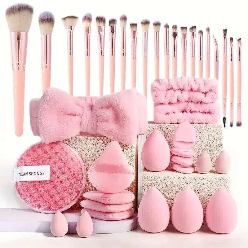 33pcs beauty set makeup kit large and small beauty sponges for flawless makeup appl additional angle