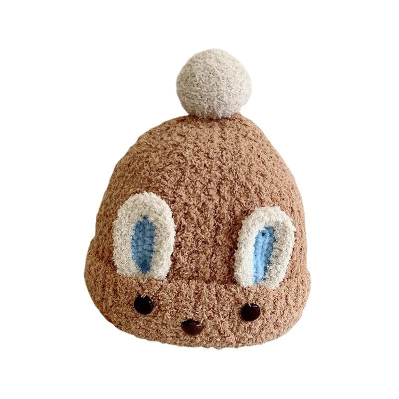 Little Bear Baby Knit Hat | Windproof Winter Cap with Ear Protection for Boys and Gir lifestyle view