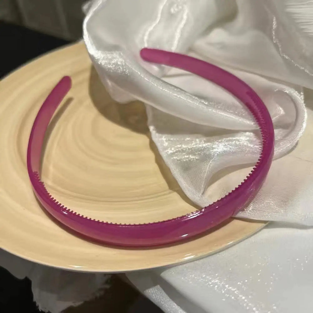 Plastic Translucent Hair Head Hoop Band Headband Women Hairband for girls Non-slip To lifestyle view