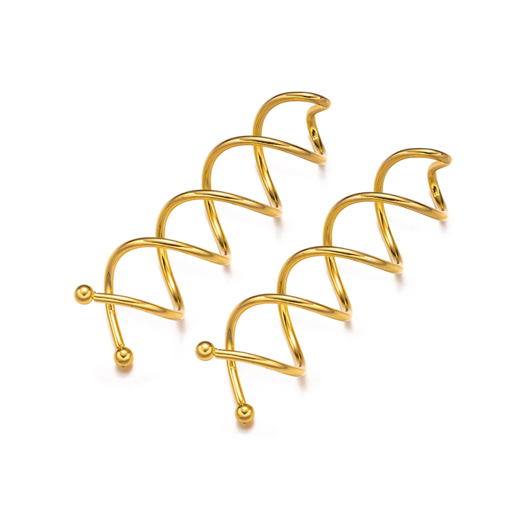 10pcs Spiral Hair Bobby Pins Non-Scratch Round Clip Bun Twist for Girls, Women and Kid close-up view