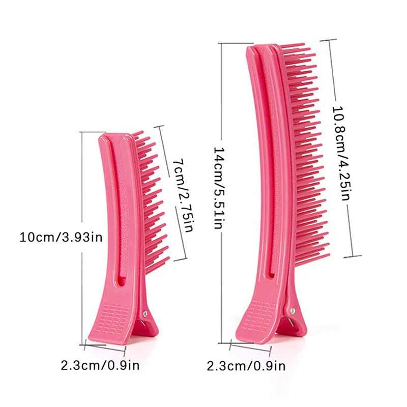 Professional Hair Grip Clamps Salon Hair Section Cutting Clips Comb Barber Dyeing Perm Hair Pins Home DIY Barrette Hair Styling