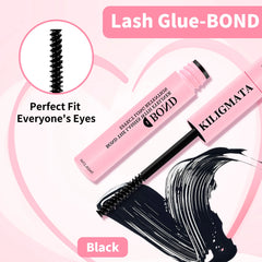 10ml Cluster Lash Glue Waterproof Sweatproof Black Eyelash Adhesive Quick-Dry Clusters Hold up to 72 Hours