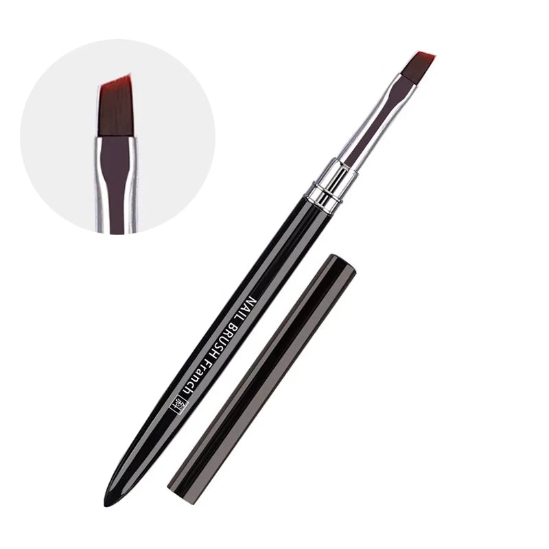 Nail Art Brush Metal Handle Phototherapy Acrylic UV Gel Brush Nails Extension Builder lifestyle view