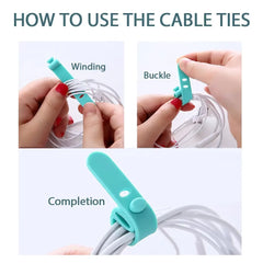5/10pcs Cable Organizer Clip Strap Silicone Strap Line Storge Holder Cable Wire Wrap alternate view