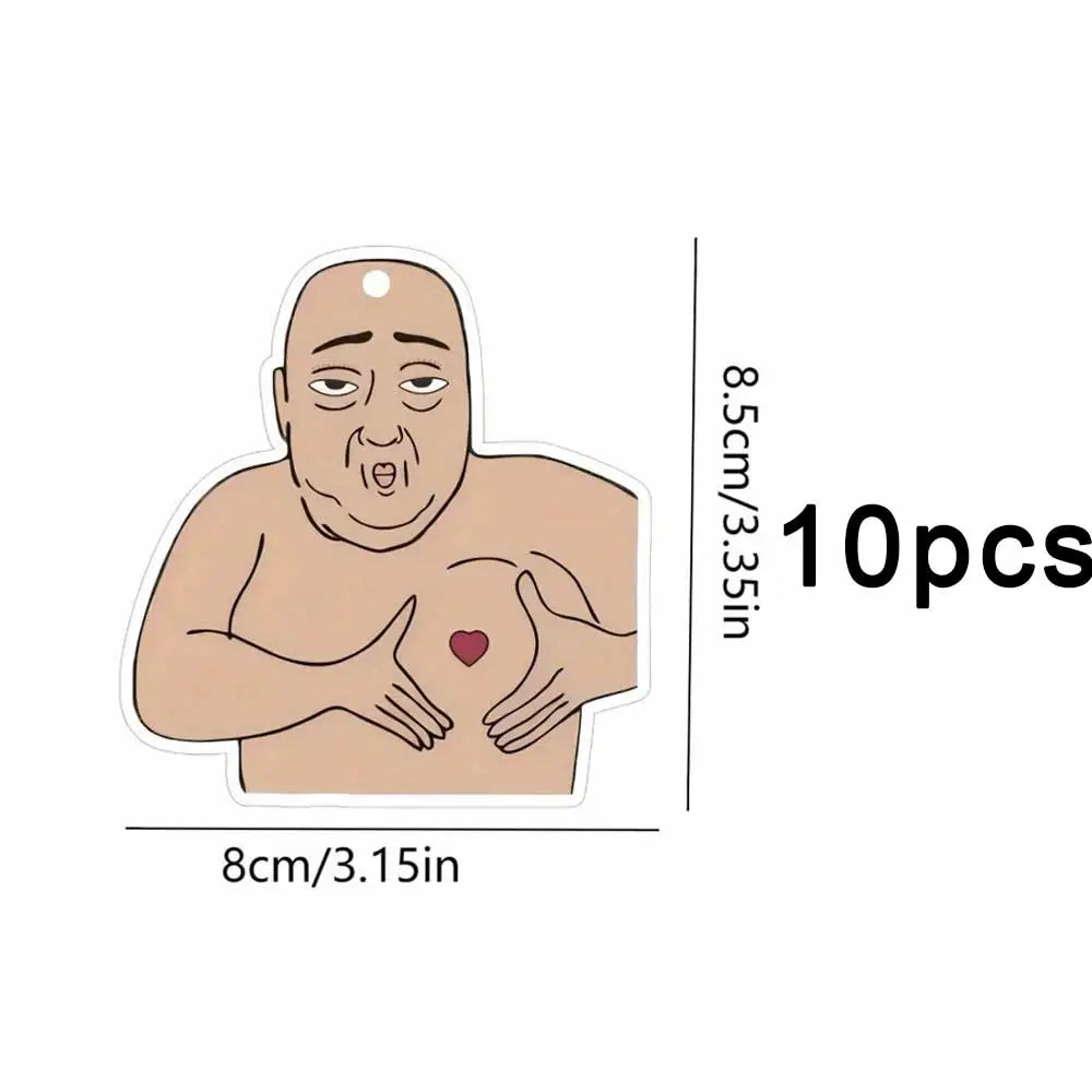 Humorous Heart Hands Car Scent Hanger - Playful Funny Design, Mirror Vent Hanging, Lasti detail view