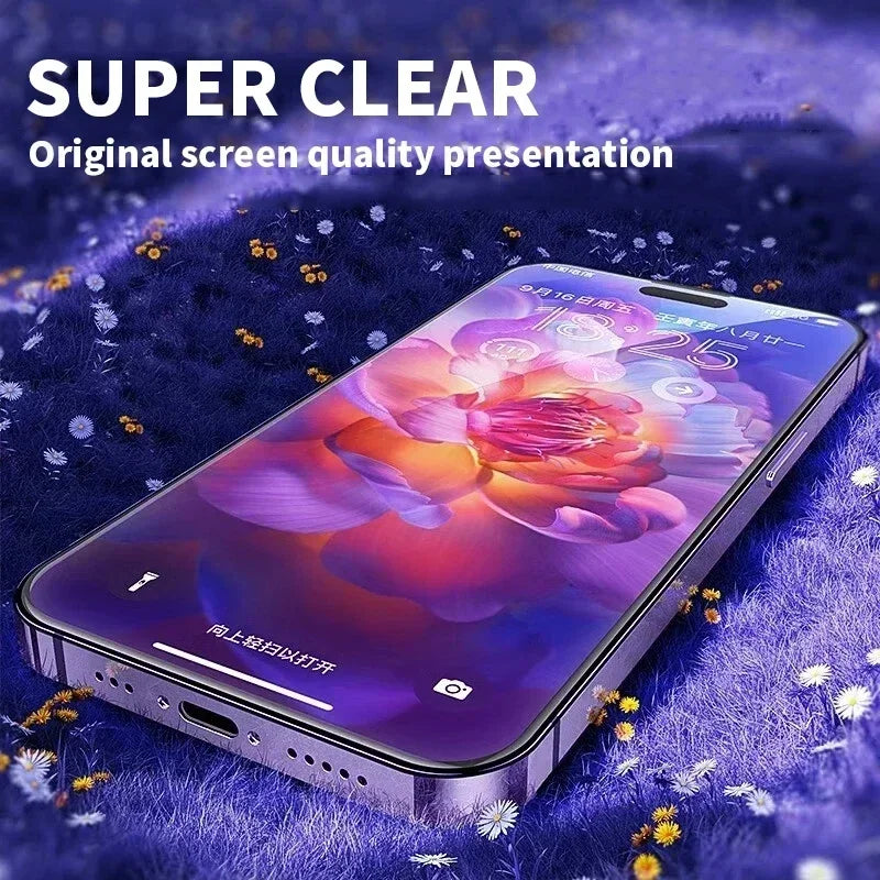 4PCS Full Cover Tempered Glass Screen Protector For iPhone 15 14 13 12 11 Pro Max Protection Glass For iPhone 14 15 16 Pro Max
