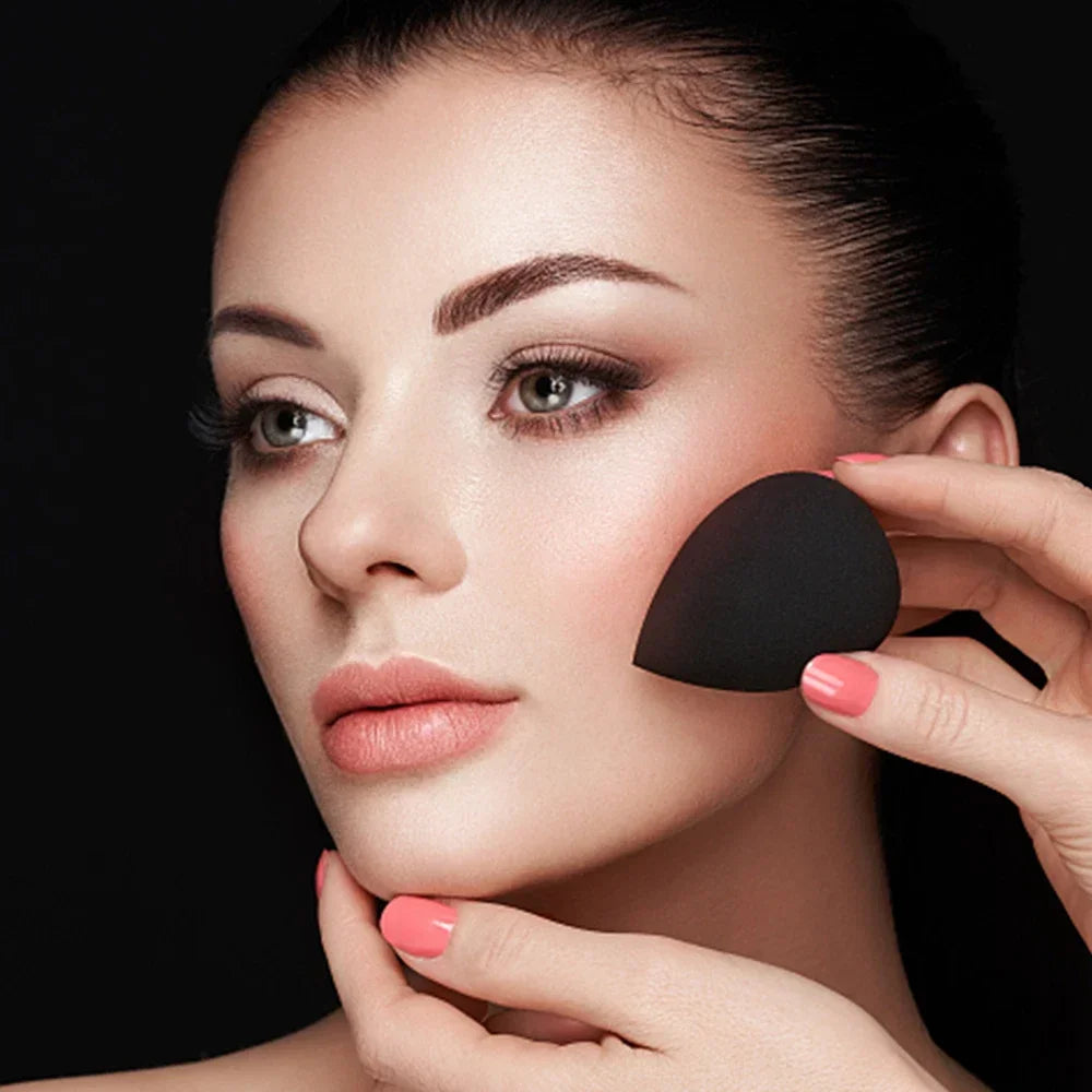 1Pcs Black Makeup Sponge Puff Beauty Egg Face Foundation Powder Cream Sponges Cosmetic P detail view