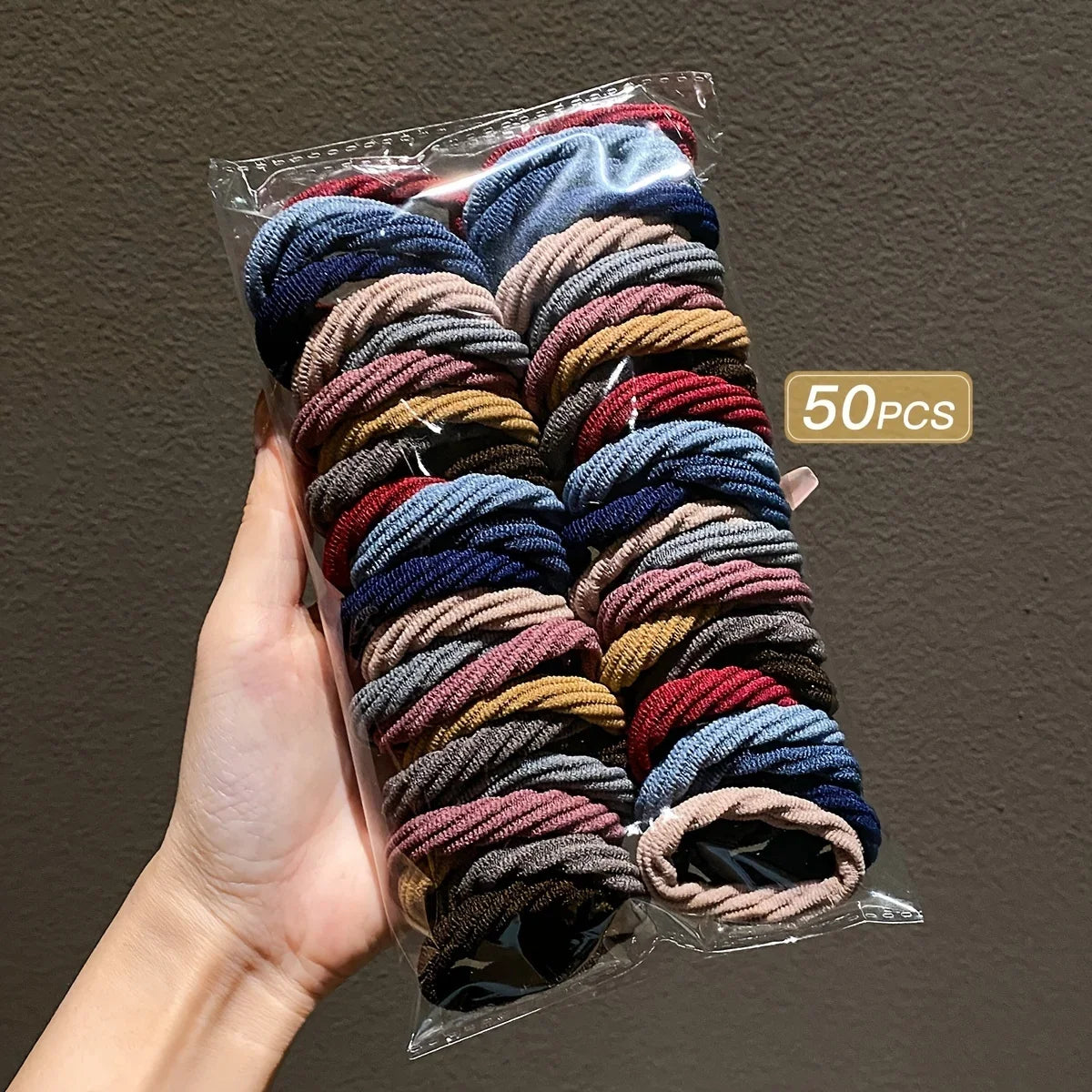 50/100pcs Girl Mixed Color Simple Hair Ties alternate view