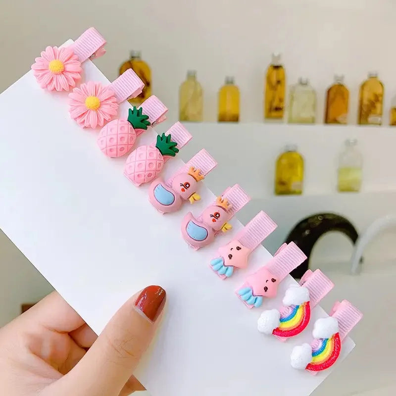 30PCS or 10PCS Hair Clips Girls Cute Cartoon Color Hair Accessories Candy Color Style lifestyle view