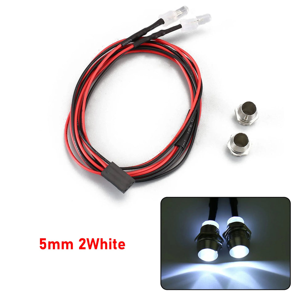 RC LED Light Kit Headlamps for 1/10 1/8 1/12 RC Car Truck Crawler Drift Car Headlight lifestyle view
