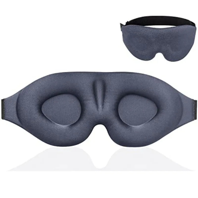 3D Contoured Sleep Mask | Memory Foam Blackout Eye Shade for Deep Rest additional angle