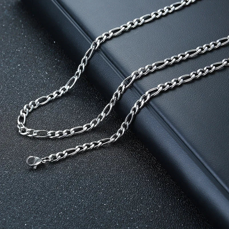 Men's Stainless Steel Layered Cross Necklace | Simple Prayer Pendant with Rope Box Ch alternate view