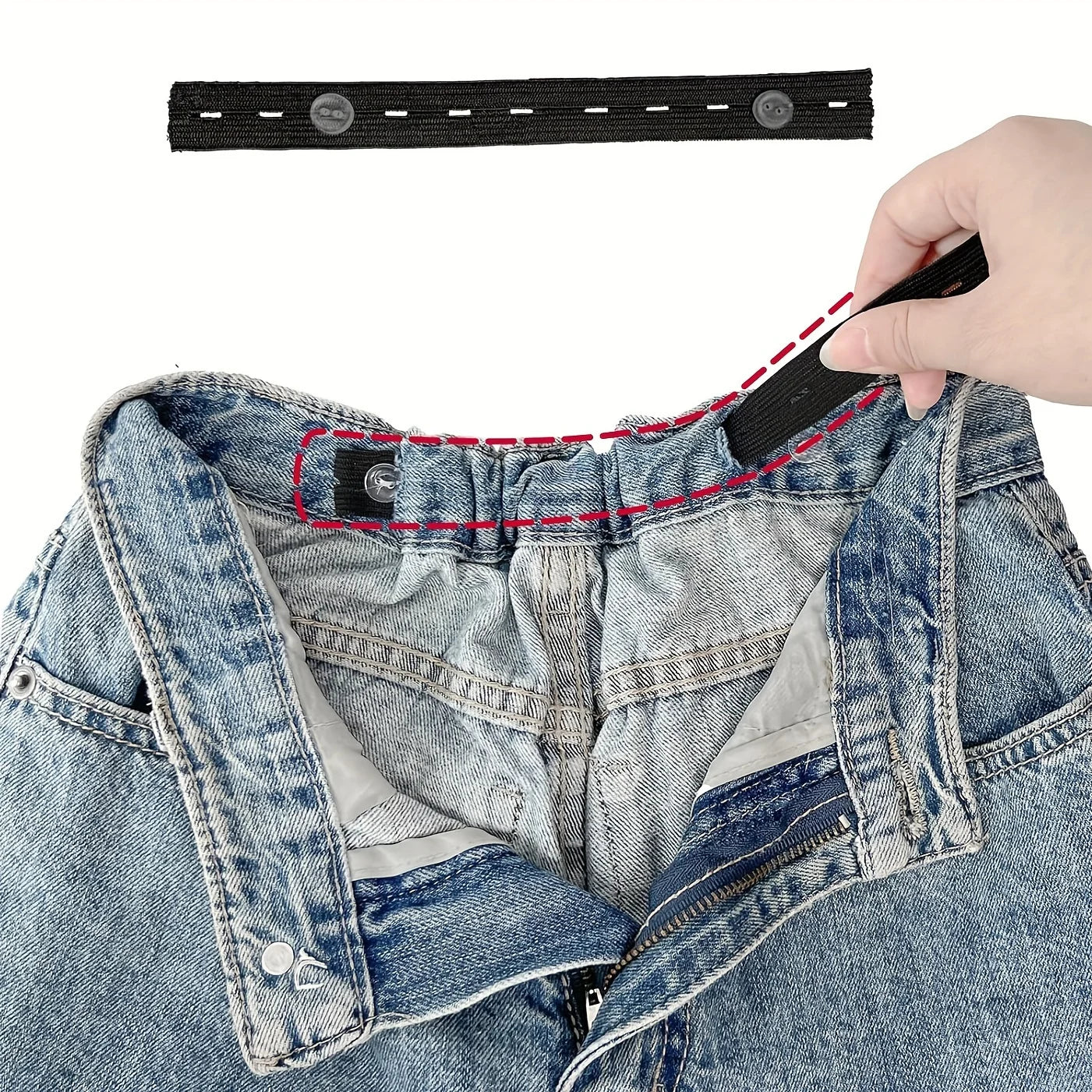 2 pieces Invisible belt tightener set Sewing tools Seamless trouser buckle adjuster detail view