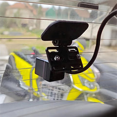 Universal Rear Camera Mount: ABS Windshield Bracket, No-Drill Peel & Stick, Adjustable Angle, Fits M