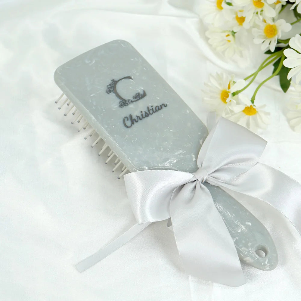 1pc Customized Personalized Hair Brush Engraved Name Scalp Massage Airbag Hairbrush Hair detail view