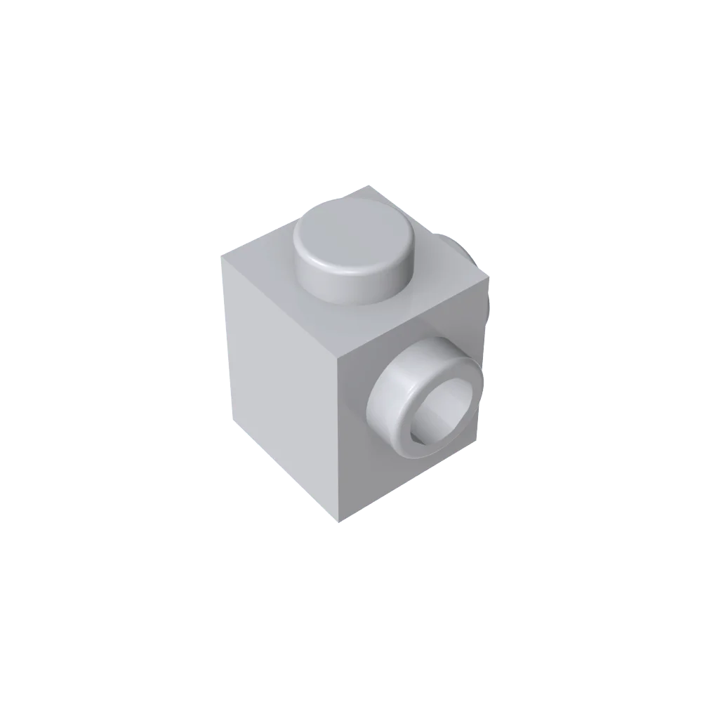 Gobricks GDS-1046 Modified Brick 1 x 1 with Studs on 2 Sides | Building Block for D additional angle