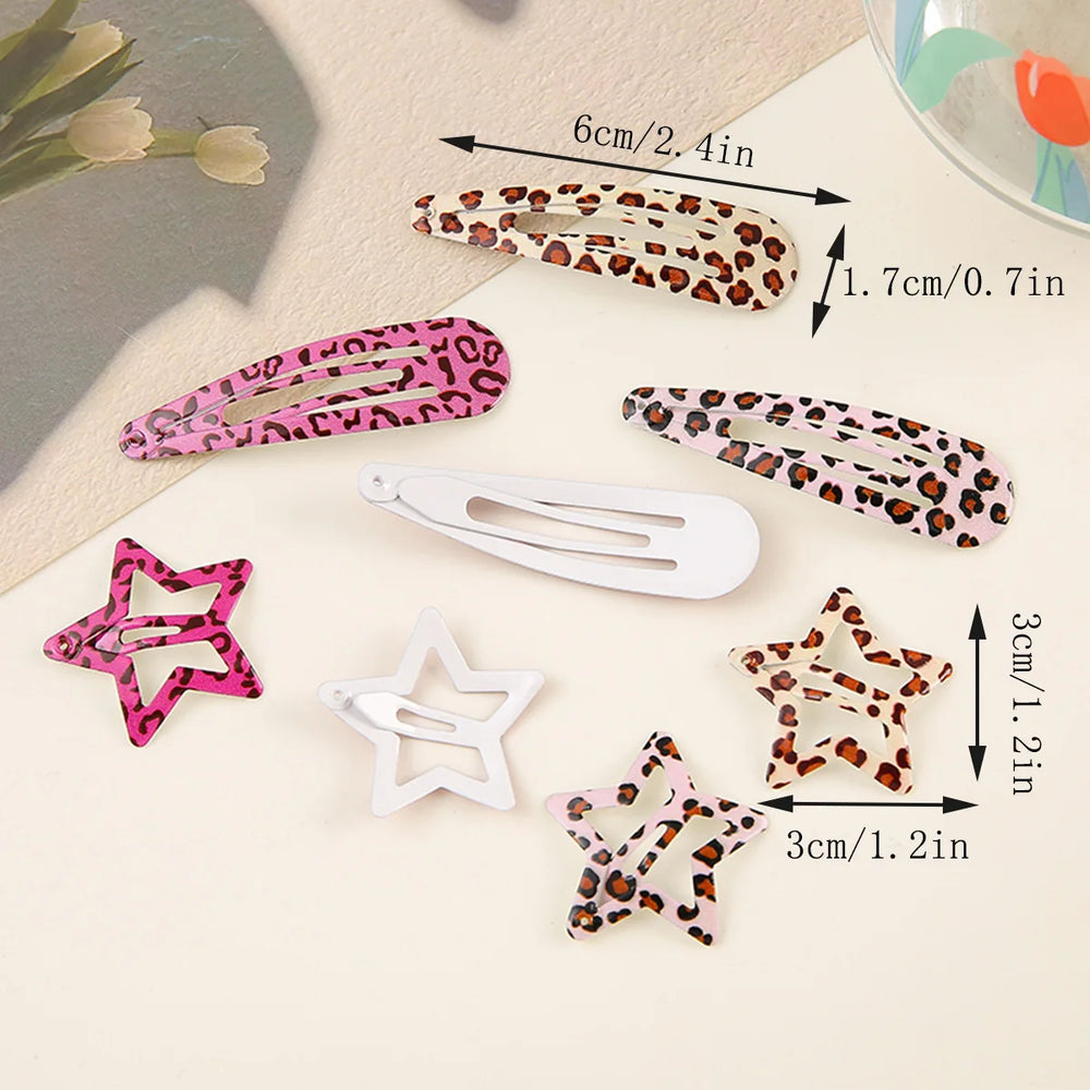 Simple Leopard Print Hairpins Set Women Girls Gifts Bangs Hair Clips Bobby Pins Acces alternate view