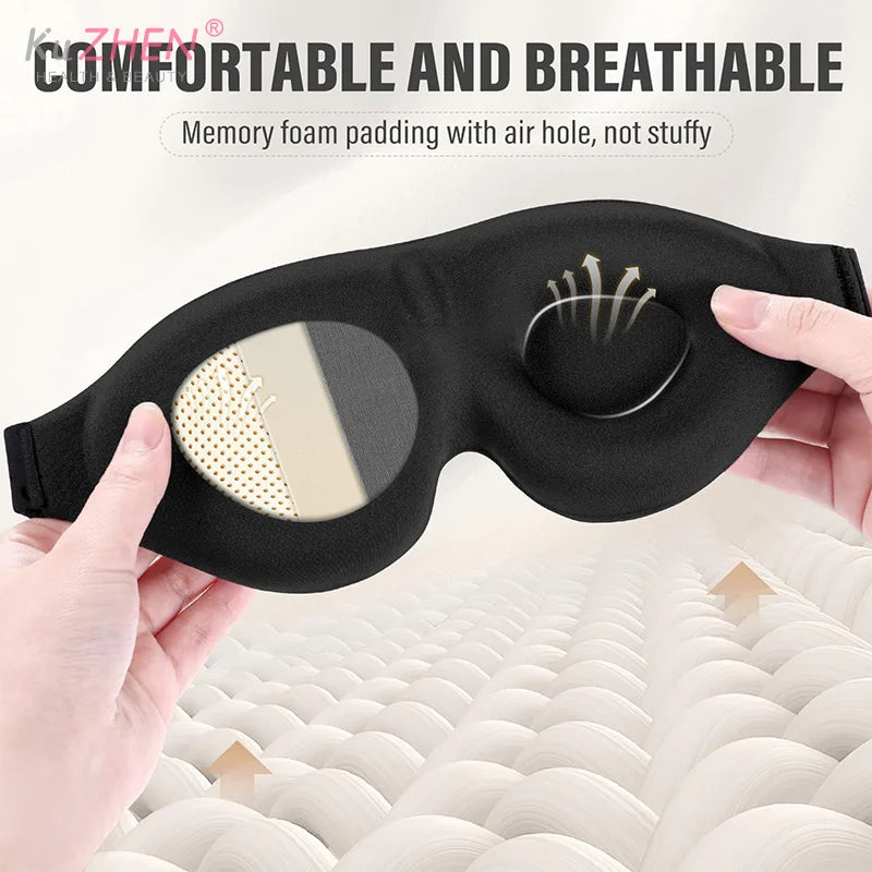 3D Sleeping Eye Mask | Soft Tiredness Relief Blindfold for Unisex detail view