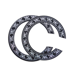 NEW 104mm 94mm inch Size Hard PVC Guitar Circle Sound Hole Rosette Inlay close-up view