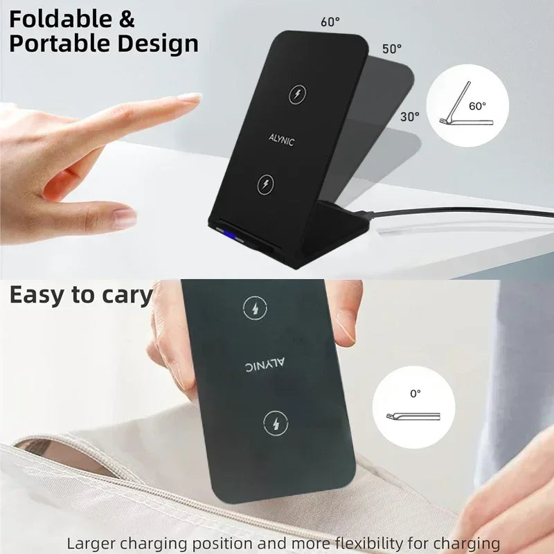 40W Foldable Wireless Charging Stand - Onlytenbucks.com